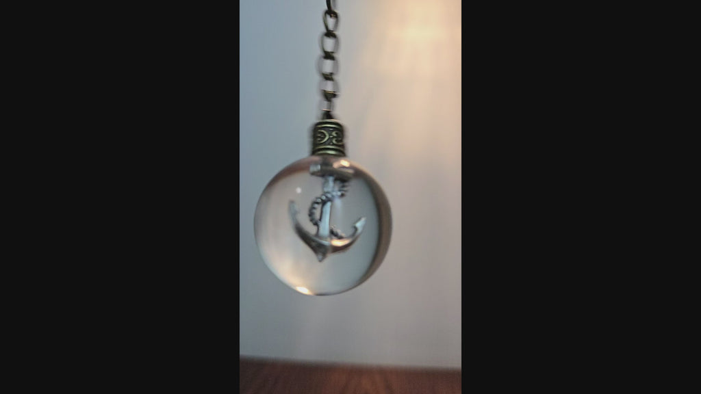 Anchor of Atlantis resin orb keychain